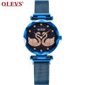 OLEVS Marque Dame Robe De Luxe Montres À Quartz Résistance À L&#39;eau Caractéristique De Mode Classique Femmes Montre-Bracelet